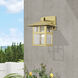 Crestlake 1 Light 11.5 inch Satin Gold Outdoor Wall Lantern