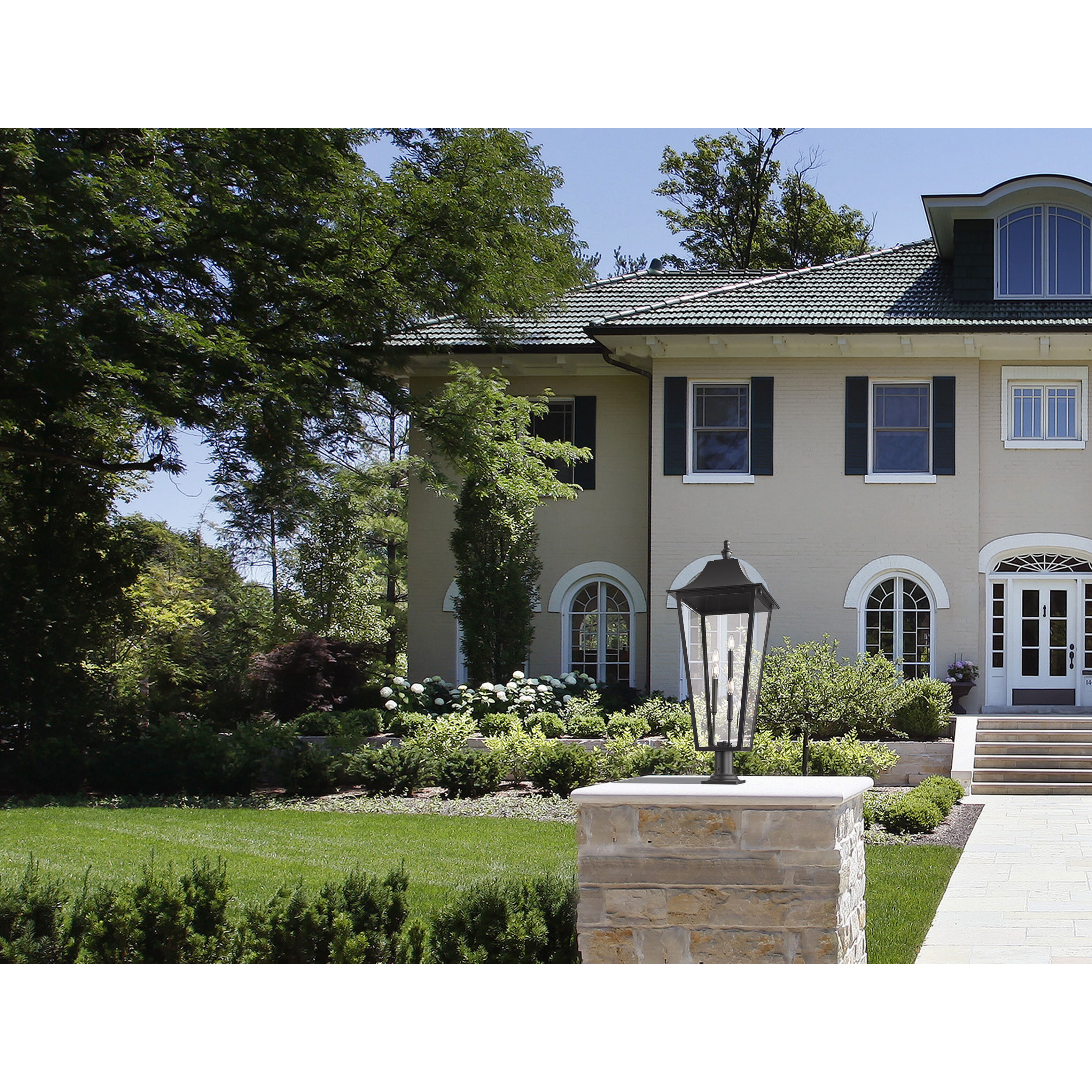 Gannon 5 Light 42.25 inch Black Outdoor Pier Mounted Fixture in G9