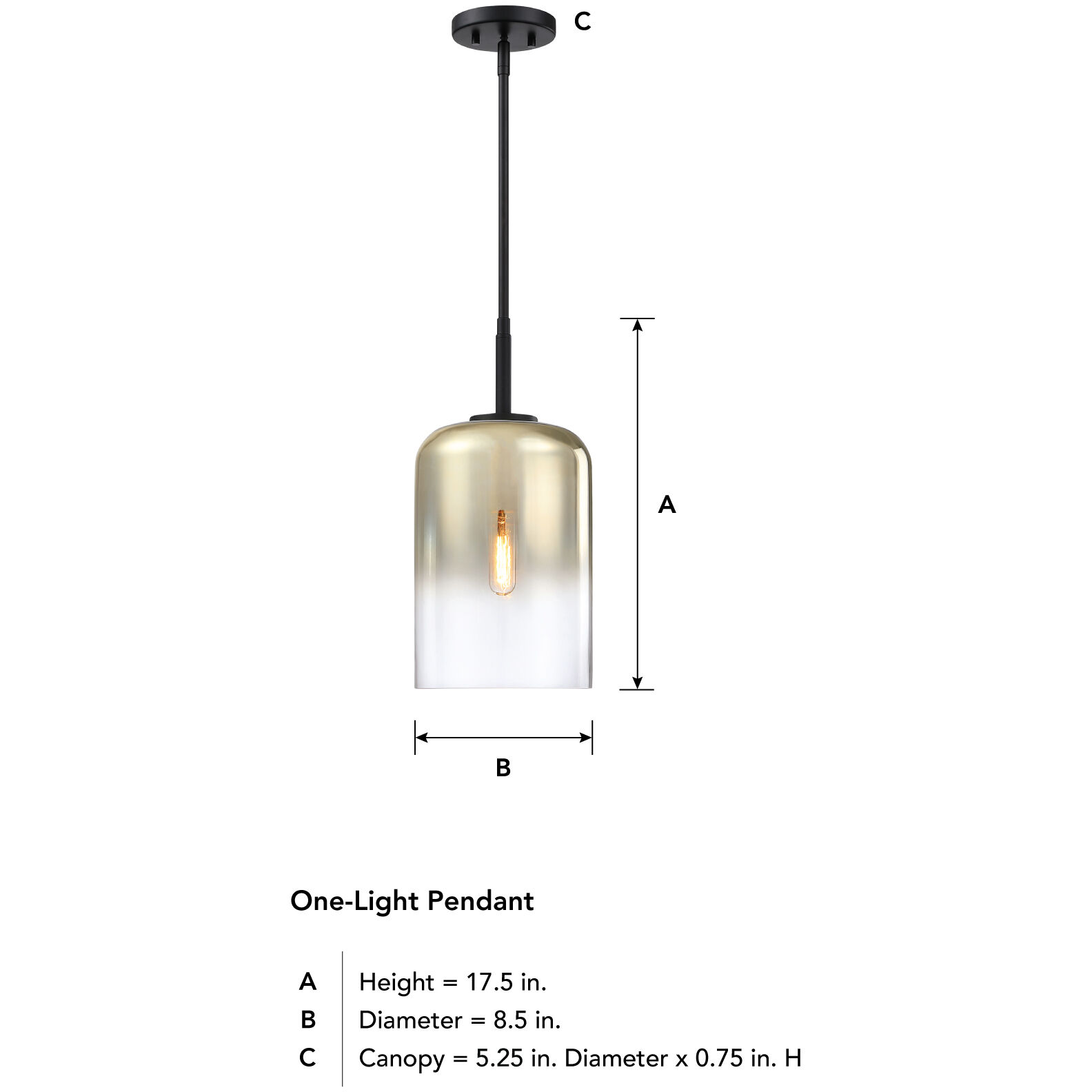 Gatsby 1 Light 8.5 inch Matte Black Pendant Ceiling Light