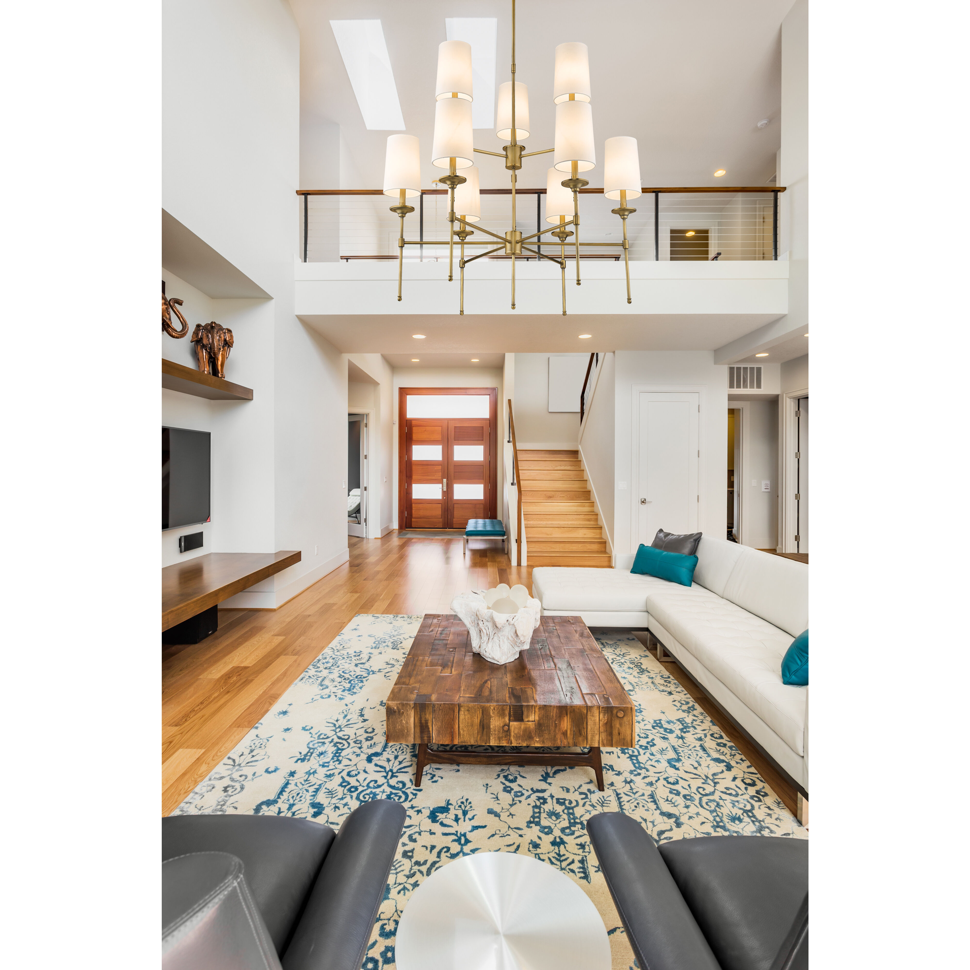 Emily 9 Light 38 inch Rubbed Brass Chandelier Ceiling Light