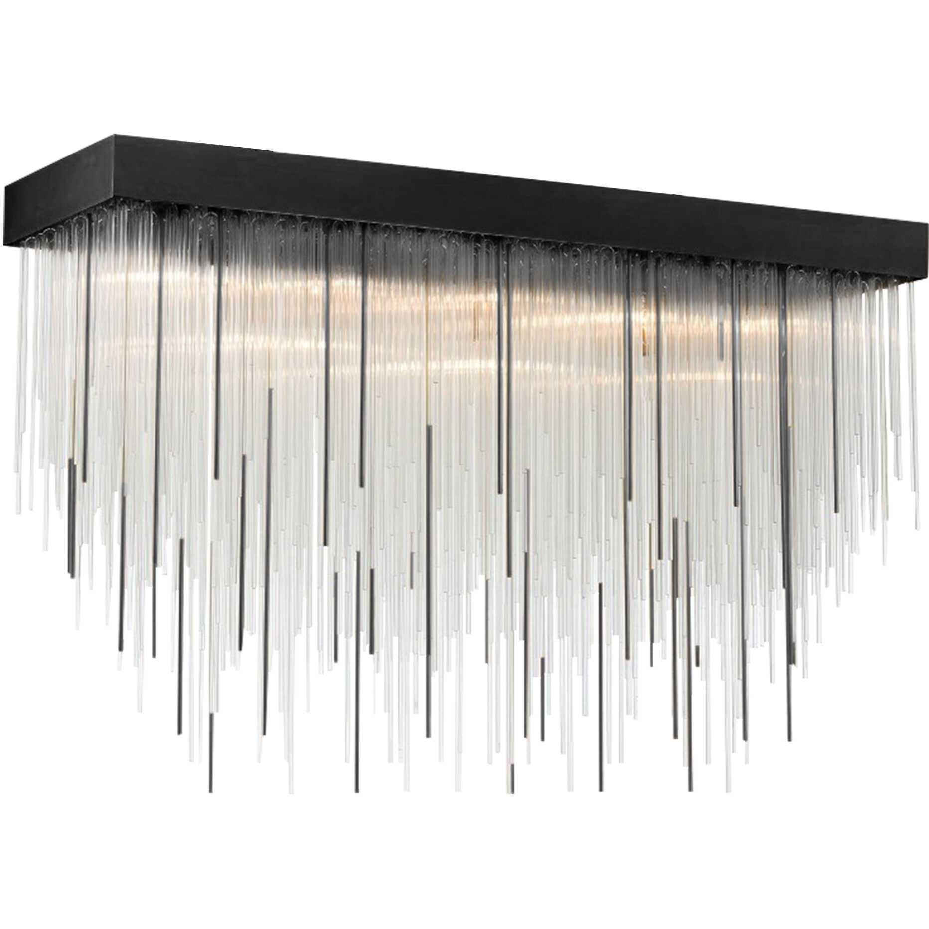 Waterfall 27 Light 18 inch Satin Brushed Black Chandelier Ceiling Light