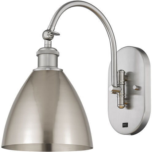 Ballston Dome 1 Light 8 inch Brushed Satin Nickel Sconce Wall Light