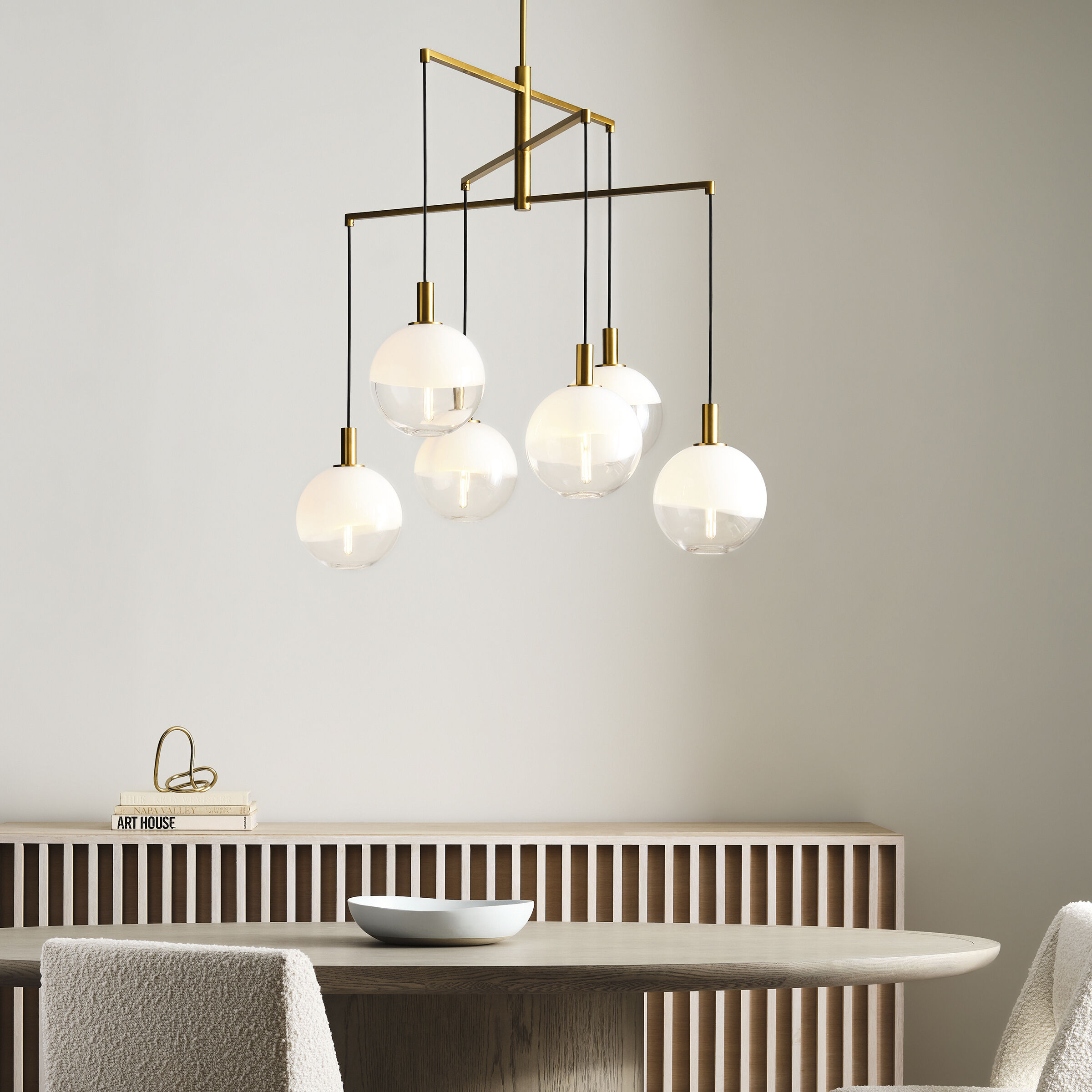 Sean Lavin Torian 6 Light 39.75 inch Burnished Brass Chandelier Ceiling Light