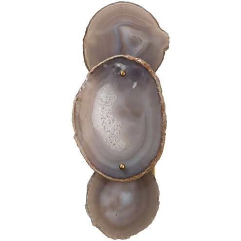 Trinity 1 Light 7 inch Pale Lavender Agate & Antique Brass Wall Sconce Wall Light