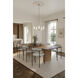 Wexmere 5 Light 26 inch Legacy Brass and Dark Matte Black Chandelier Ceiling Light