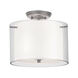 Essex 2 Light 12 inch Buffed Nickel Semi-Flush Mount Ceiling Light