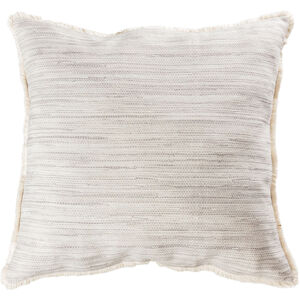 Mossley 24 X 6 inch Cream/Grey Pillow Cover, Fringe