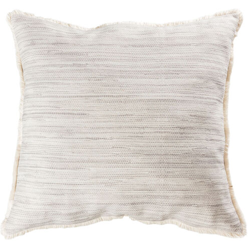 Mossley 24 X 5.5 inch Cream/Grey Pillow Cover, Fringe