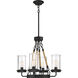 Homestead 4 Light 24 inch Espresso Outdoor Chandelier