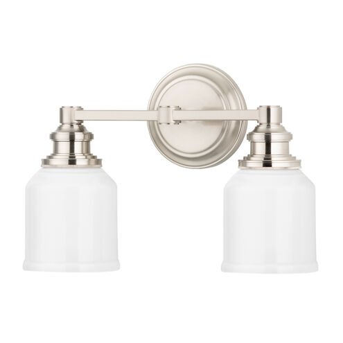 Windham 2 Light 14.25 inch Satin Nickel Bath and Vanity Wall Light