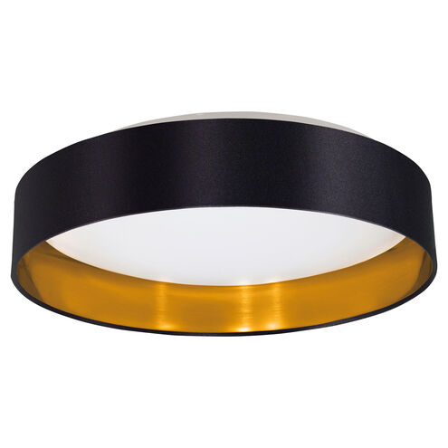 Maserlo LED 16 inch Black and Gold Flush Mount Ceiling Light