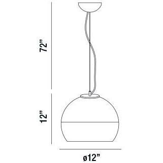 Chromos 1 Light 12 inch Chrome Pendant Ceiling Light, Medium