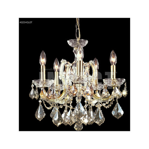 Maria Theresa 4 Light 16 inch Gold Lustre Crystal Chandelier Ceiling Light
