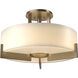 Axis 3 Light 19.3 inch Soft Gold Semi-Flush Ceiling Light