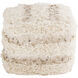 Hannah 14 inch White with Cream Pouf