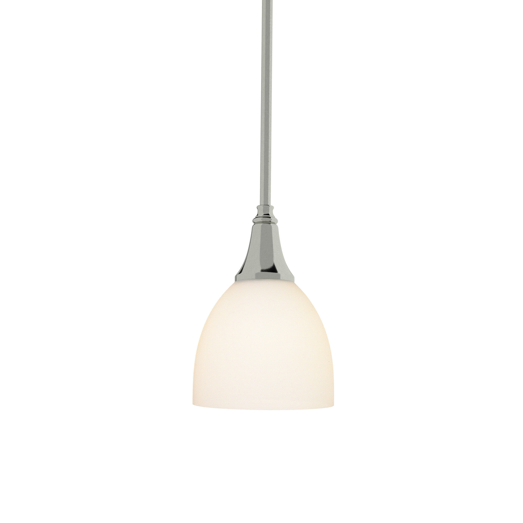 Trumpet 1 Light 5.91 inch Sterling Mini Pendant Ceiling Light in Opal