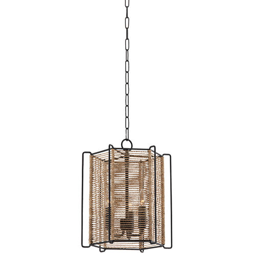 Ramon 3 Light 13 inch Textured Black Indoor Lantern Ceiling Light