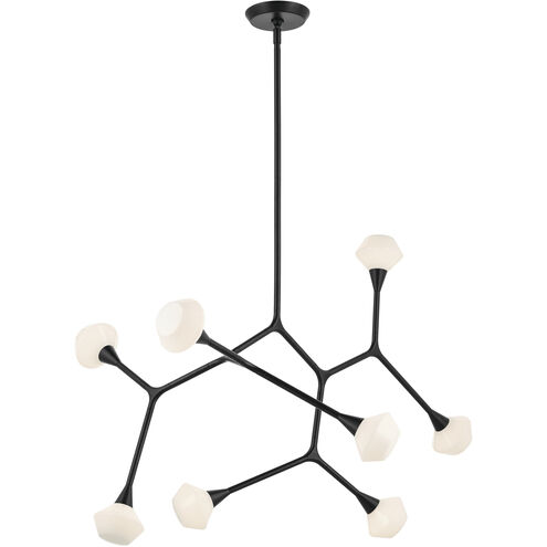 Cassius 8 Light 26.5 inch Black Chandelier Ceiling Light, Convertible