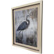 Heron at Guard I Blue and Green and Brown Framed Art