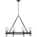 Chapman & Myers Classic LED 44 inch Bronze Ring Chandelier Ceiling Light
