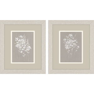 Delicate Botanicals Gray and Neutral Framed Art