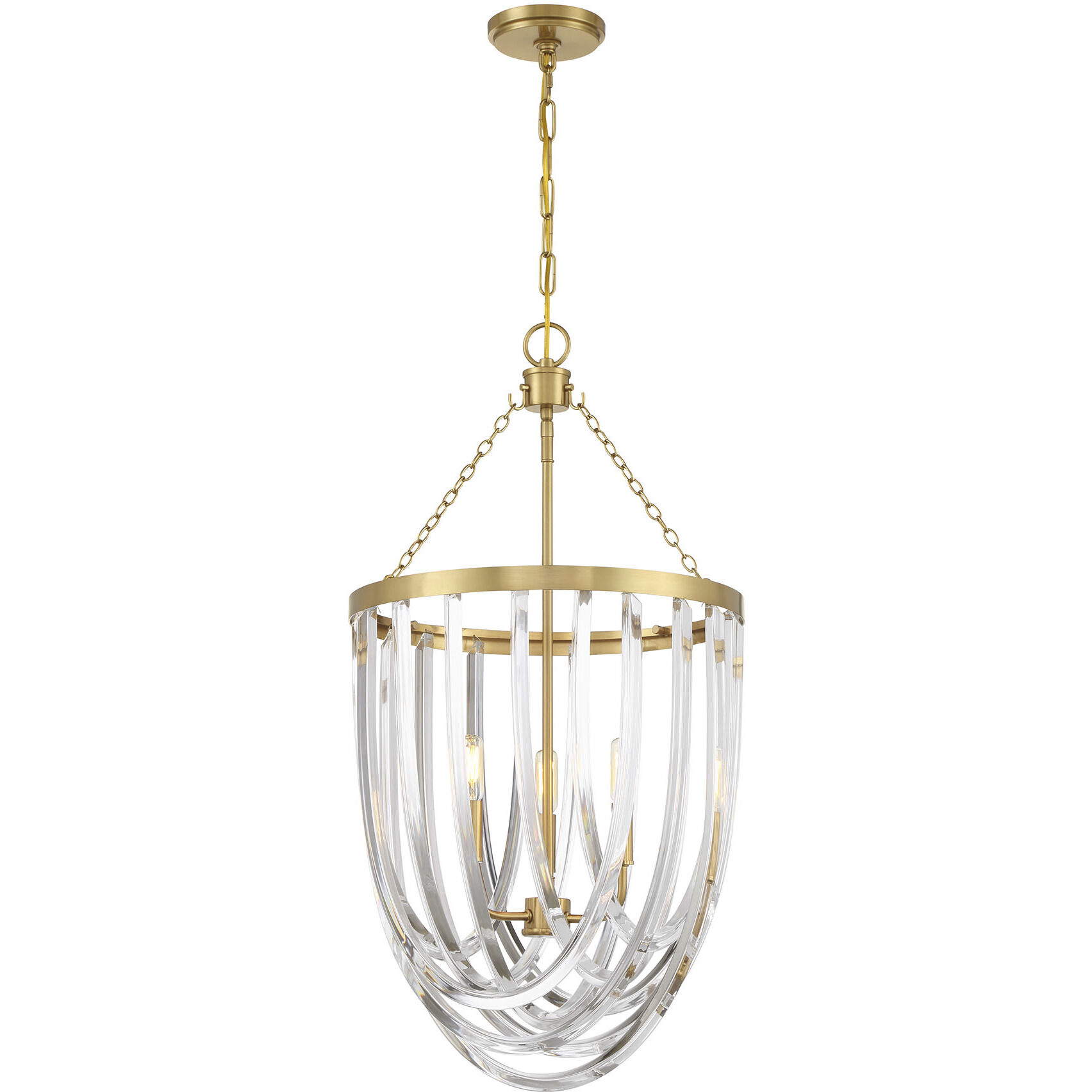 Jennings 3 Light 16.13 inch Warm Brass Pendant Ceiling Light