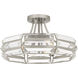 Padilla 4 Light 17 inch Brushed Nickel Semi-Flush Mount Ceiling Light, Medium