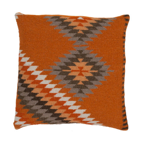 Reed 22 X 22 inch Burnt Orange/Camel/Olive/Tan Pillow Kit