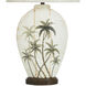 Patina Palms 34.5 inch 100.00 watt Off-White Brushed Table Lamp Portable Light