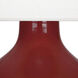 June 30.75 inch 150 watt Oxblood Table Lamp Portable Light in Oyster Linen
