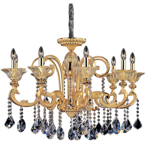 Legrenzi 9 Light 34 inch Two Tone Gold - 24K Chandelier Ceiling Light in Two-tone Gold/24K, Firenze Clear