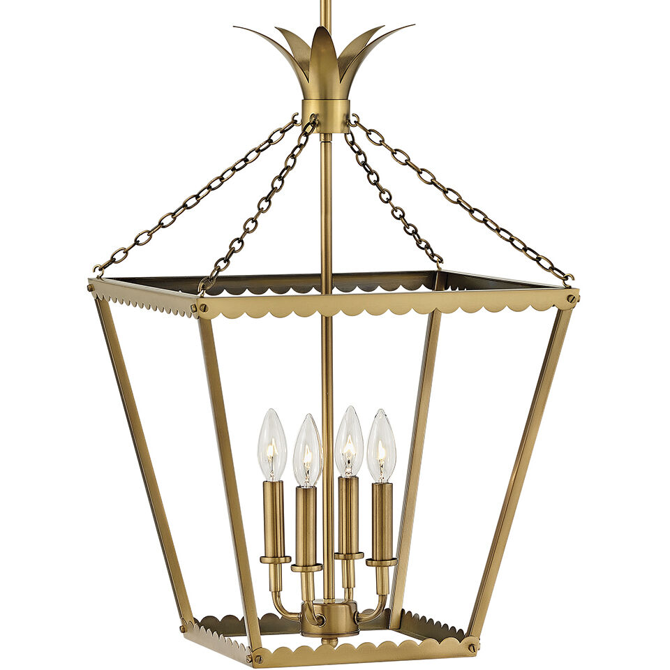Palma 4 Light 16 inch Heritage Brass Indoor Chandelier Ceiling Light