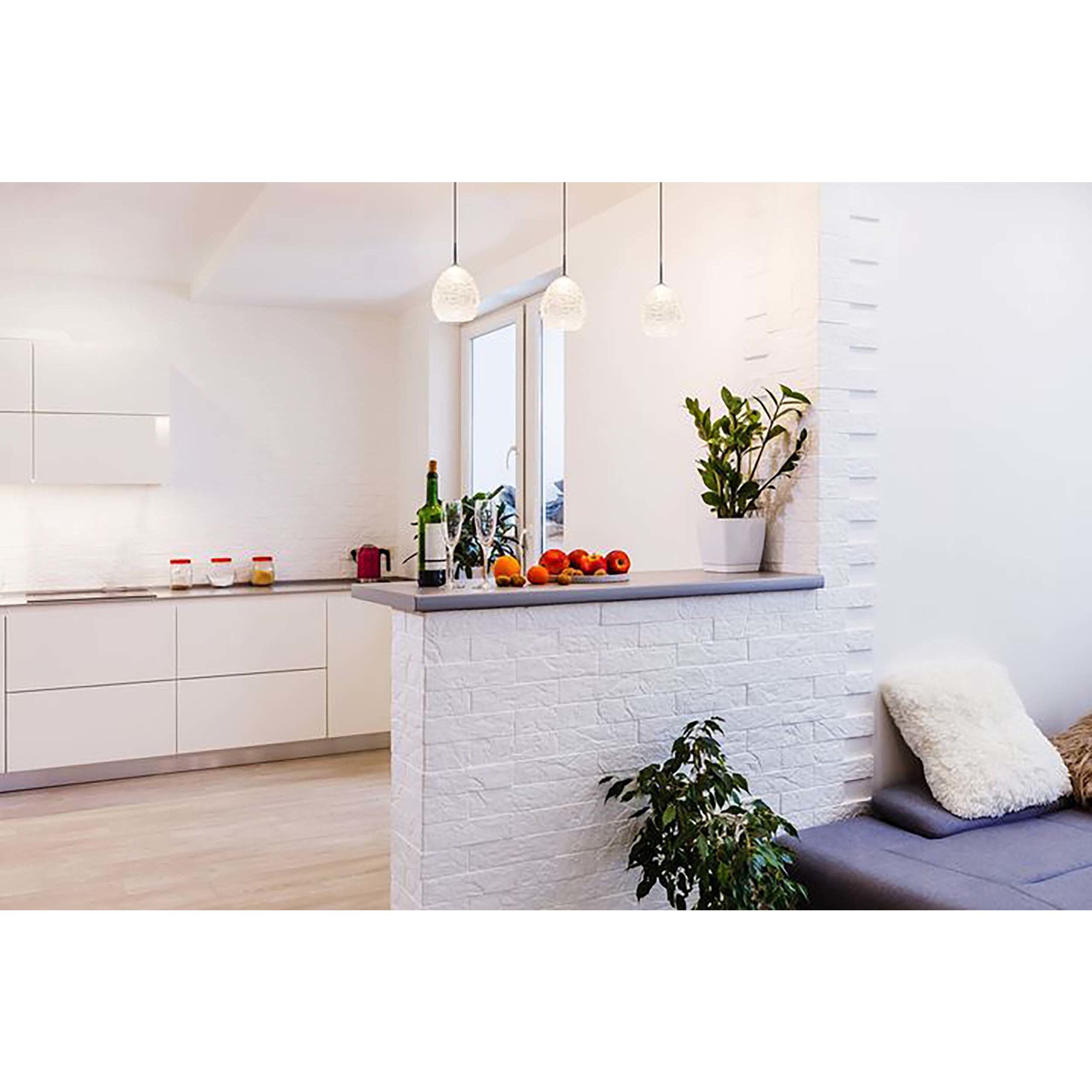 Vibe LED 5.5 inch Matte Chrome Small Pendant Ceiling Light in Ice Glass