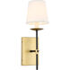Eclipse 1 Light 5 inch Brass and Black Wall sconce Wall Light