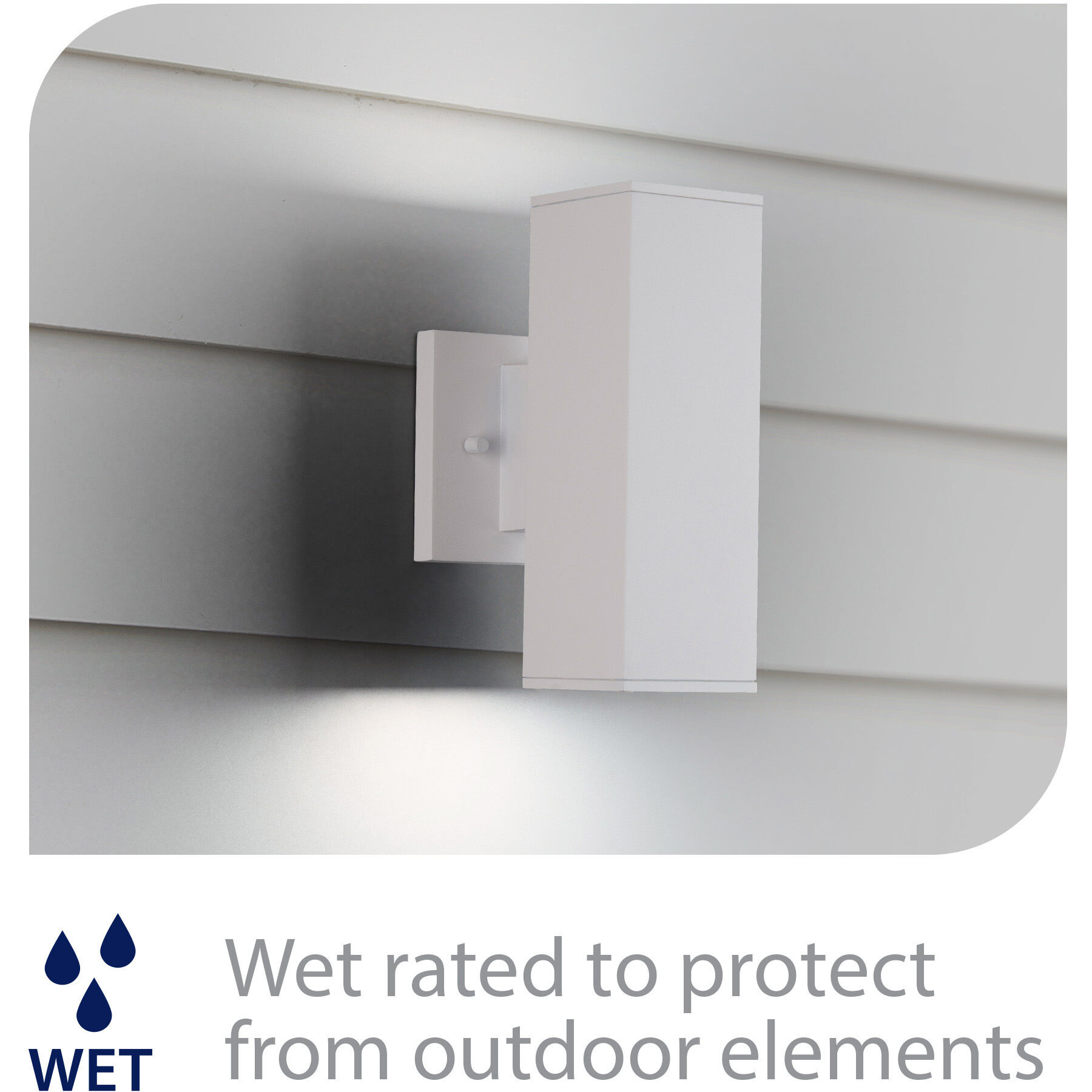 Cubix LED 9.42 inch White Outdoor Wall Lighting in 3000K, WAC Limited