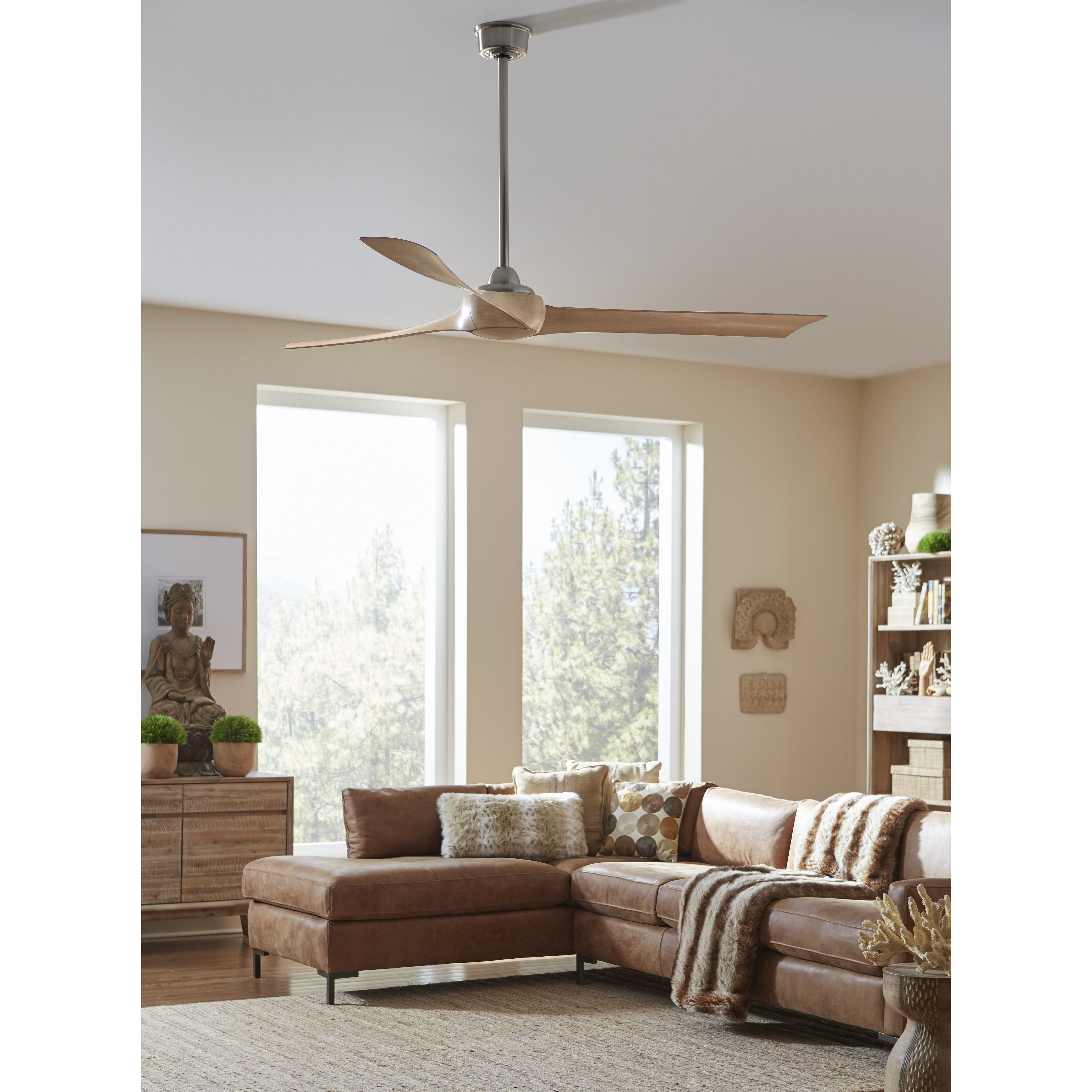 Wrap Custom 8.88 inch Brushed Nickel Fan Motor Only