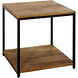 Logan 23 X 22 inch Wood/Black Accent Side Table