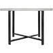 Anita 47.2 inch White Wash/Black Dining Table