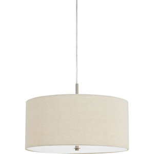 Addison 3 Light 18 inch Brushed Steel Pendant Ceiling Light
