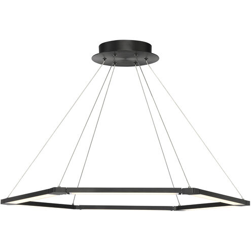 Lune LED 32 inch Black Pendant Ceiling Light, dweLED