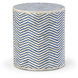 Chelsea House 18 X 16 inch Blue/White/Herringbone Pattern Side Table
