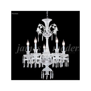 Le Chateau 5 Light 28 inch Silver Crystal Chandelier Ceiling Light