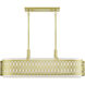 Vistaview 6 Light 42 inch Soft Gold Linear Chandelier Ceiling Light