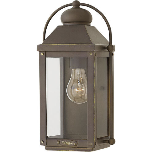 Heritage Anchorage Outdoor Wall Mount Lantern in Light Oiled Bronze, Non-LED, Small