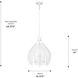 Cay 3 Light 14.38 inch Matte White Pendant Ceiling Light