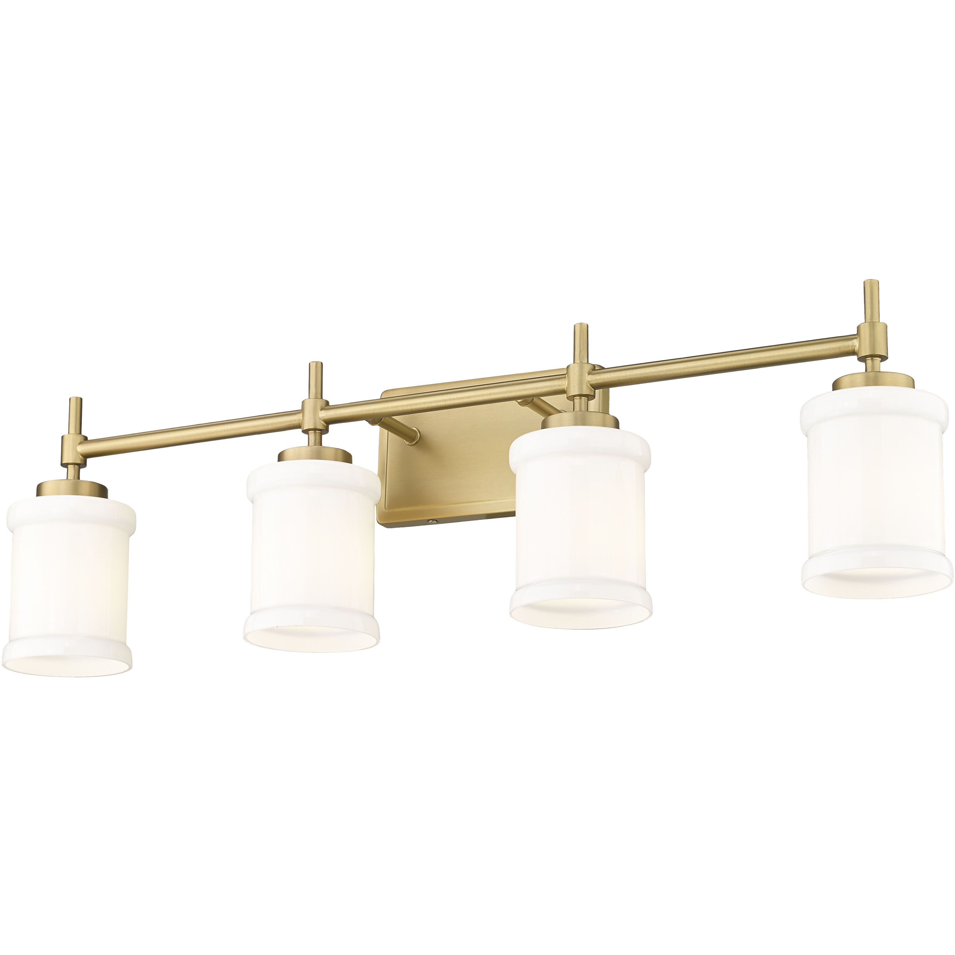 Cadoc 4 Light 31.5 inch Modern Gold Bath Vanity Light Wall Light