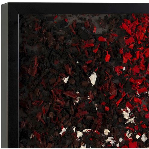 Ruan Wei's Crimson Horizon 47.25 X 47.25 inch Abstract Art