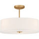 Mid Town LED 18 inch Antique Brushed Brass Pendant / Semi-Flush Ceiling Light