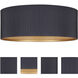 Rexton 2 Light 13.88 inch Black Flush Mount Ceiling Light