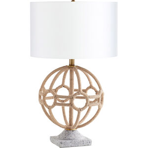 Basilica 27 inch 100.00 watt Aged Brass Table Lamp Portable Light